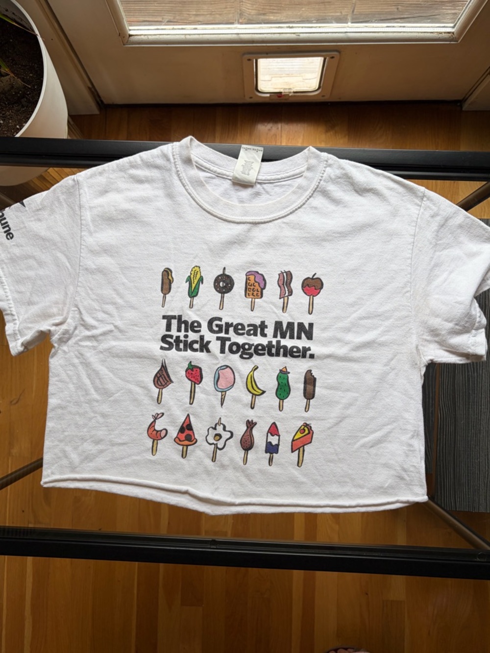 Graphic Tee with Colorful Popsicle Icons